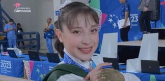 La gimnasta Paulina Campos se saca la espinita con tres medallas de oro
