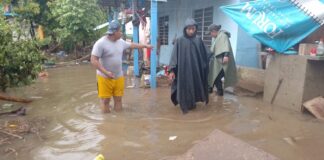 13 municipios del sur y centro afectados por las lluvias en Veracruz.