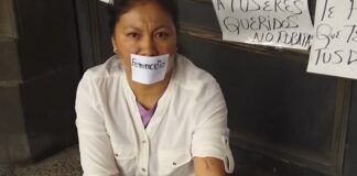 Protestan víctimas del ejército para exigir justicia por violaciones a sus derechos .