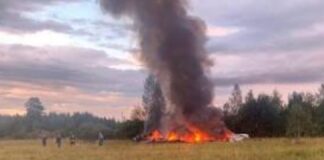 El avión de Prigozhin líder de Wagner, se estrella en Rusia: No hay sobrevivientes.