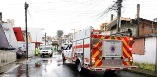 Atiende Sistema Municipal de Protección Civil de Xalapa afectaciones por lluvias .