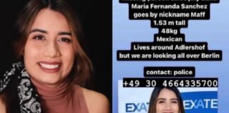 Hallan cuerpo de Maffy, joven desaparecida en Berlín.