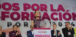 Sheinbaum asume candidatura de Morena, olvida a mujeres en su discurso .