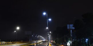 Continúa intervención sobre el puente Miguel Alemán .