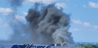 Reportan incendio en Plaza El Dorado de Boca del Río