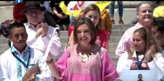 Miles a lo largo del país acompañan a Xóchitl Gálvez a recibir la constancia como coordinadora del Frente Amplio por México