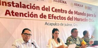 A 4 días del impacto de Otis instalan centro de mando para atender afectaciones.