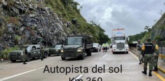 Escandaliza audio que circula en redes sobre el atraco de supuesto retén de Guardia Nacional y Ejército mexicano . foto ilustrativo del retén que habilitó el ejercito