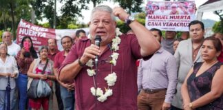 Manuel Huerta encabeza encuestas de Morena en Veracruz.