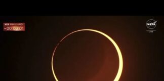 Eclipse solar en directo . Mira el anillo de fuego ahora.