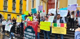 Trabajadores del PJF protestan en Xalapa por Independencia judicial .