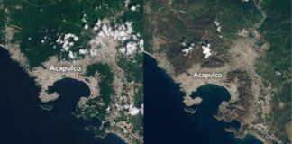 Nasa compartió imágenes satelitales de Acapulco antes y después del paso del huracán Otis #Video