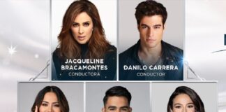 Jacky Bracamontes y Danilo Carrera celebran la transición de Miss Universo .