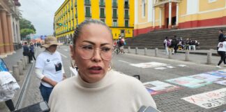 CEDHV acompaña a colectivos en su plantón en la capital del Estado.