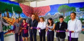 Presentan mural en el centro comunitario El naranjal en Xalapa.