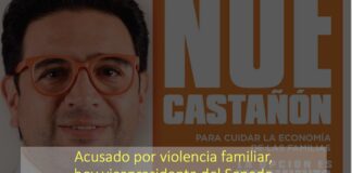 Acusado de violencia familiar, hoy vicepresidente del Senado .
