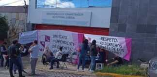 Sindicato toma instalaciones de la SEV para exigir respeto a derechos laborales .