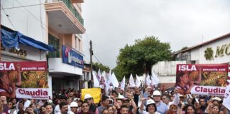 Muestra de unidad morenista en los Tuxtlas con Claudia Sheinbaum
