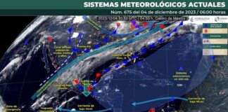 Lluvias en Veracruz, Chiapas y Tabasco por Norte en el Istmo.