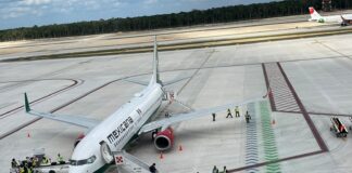 Desvían a Mérida vuelo inaugural en re-lanzamiento de Mexicana de Aviación .