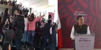 Abuchean a Cuitláhuac García frente a AMLO en evento de Río Blanco #Veracruz