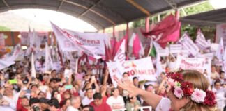 En Actopan Rocío Nahle se compromete a que Estado revise concesiones de agua.