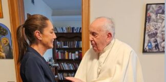Claudia Sheinbaum desea pronta recuperación al Papa Francisco.