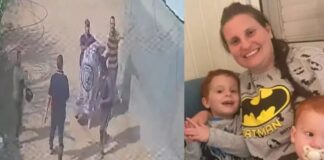 Video inédito muestra a Shiri, Kfir y Ariel Bibas en Gaza el día de su secuestro .