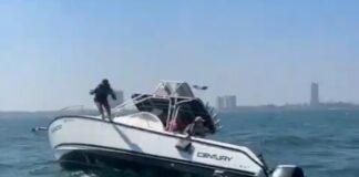 #Veracruz: Se hunde lancha frente a Costa de Boca del Río con 10 personas a bordo #Video