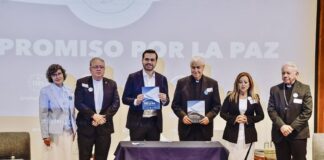 Álvarez Máynez suscribe compromiso por paz con el CEM .