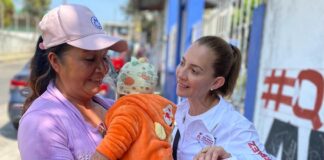 Ana Mirian Ferráez recorre casa por casa colonias de Xalapa