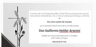 Fallece el filósofo Guillermo Heitler Aroeste, esposo de Sara Ladrón de Guevara.