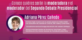 Adriana Pérez Cañedo y Alejandro Cacho, moderadores para el Segundo Debate Presidencial