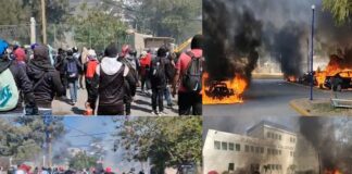 Escalan protestas de normalistas ante “revelación” de AMLO de “fuga” del policía que mató a estudiante .