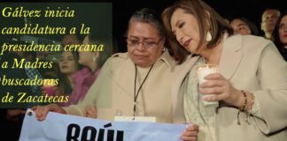 Gálvez inició campaña a la presidencia cercana a Madres buscadoras de Zacatecas