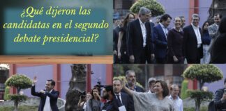 Las candidatas en el segundo debate presidencial.