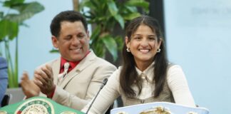 Reconocen a Gabriela “Dulce Veneno” y Sebastián “La Torre Infernal”, boxeadores de origen mexicano .