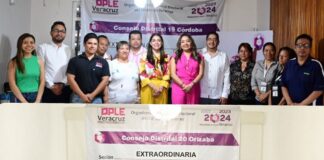 Integrantes del Consejo General del OPLE Veracruz, realizan visitas a los Consejos Distritales previo a la Jornada Electoral del 2 de junio