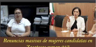 Zacatecas, entidad con mayor percepción de inseguridad del país, confirma 217 renuncias masivas de mujeres candidatas