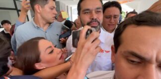 Álvarez Máynez se niega a dar entrevistas a medios de comunicación de Xalapa.