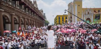Vamos a traer el primer tren que llegó a Veracruz, promete Claudia Sheinbaum