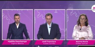 Candidatos y periodistas .