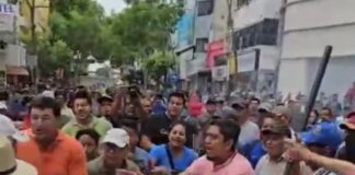 #Video: ni golpeando mujeres, ni con palos la CNTE impidió que el Zócalo fuera de la Marea Rosa