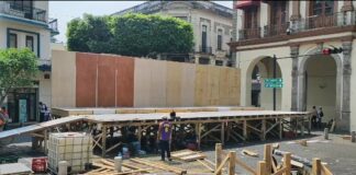 Cierran centro histórico de Xalapa por mitin de campaña de Rocío Nahle