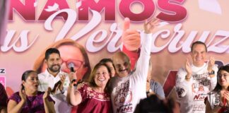 Rocío Nahle, primera gobernadora de Veracruz, afirma que el triunfo es porque es tiempo de las mujeres.