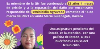 Logran 83 años de condena para feminicida de María Cruz Zaragoza.