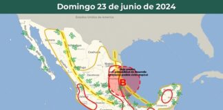 Beryl, dejará tormentas intensas en Veracruz, Tamaulipas entre otras entidades.
