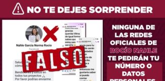 Desmiente Rocío Nahle solicitar información a través de sus redes sociales.