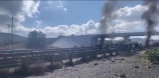 Afiliados al PVEM paralizaron por horas carretera Puebla – Orizaba.