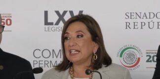 Xochitl Gálvez presenta iniciativa para declarar a AMLO traidor a la Patria.